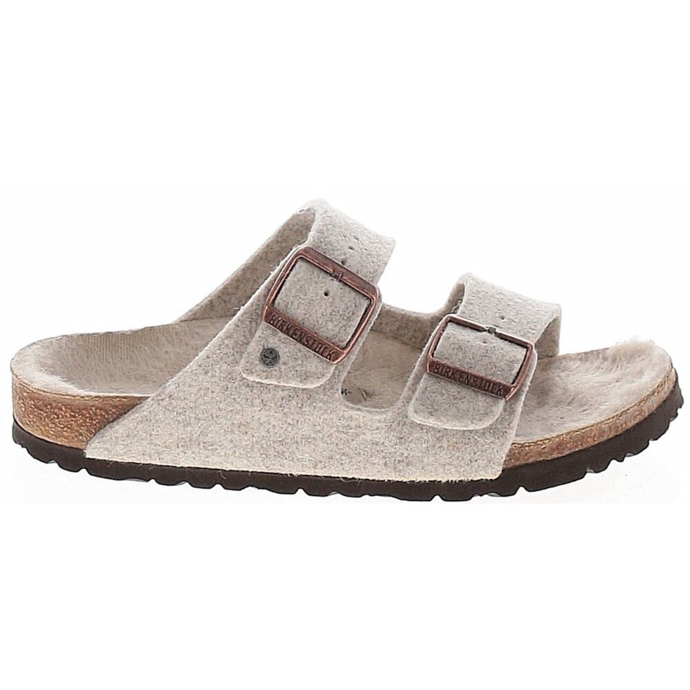 Birkenstock Arizona Wool Felt Cork Taupe Sandals EU 37 / 6.5 Double Strap Slides